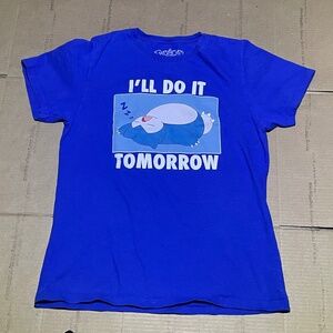 Pokémon Snorlax "I'll Do It Tomorrow" Graphic T-Shirt - Men's Size XL (2024)